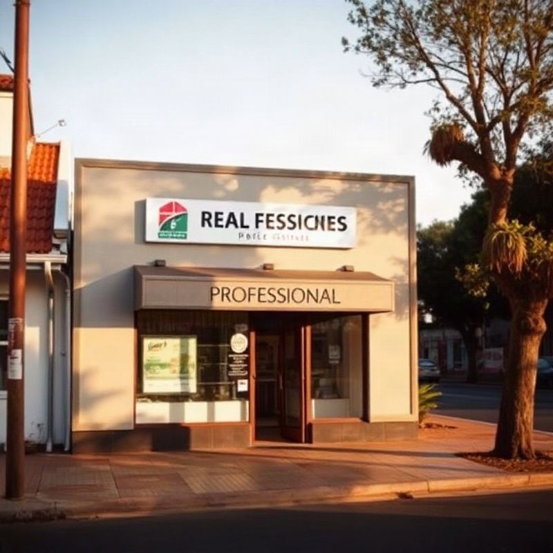 Exterior of the Chessgrovez real estate office on a Kakamega street